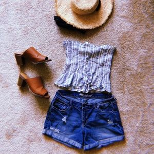 Denim boyfriend shorts!